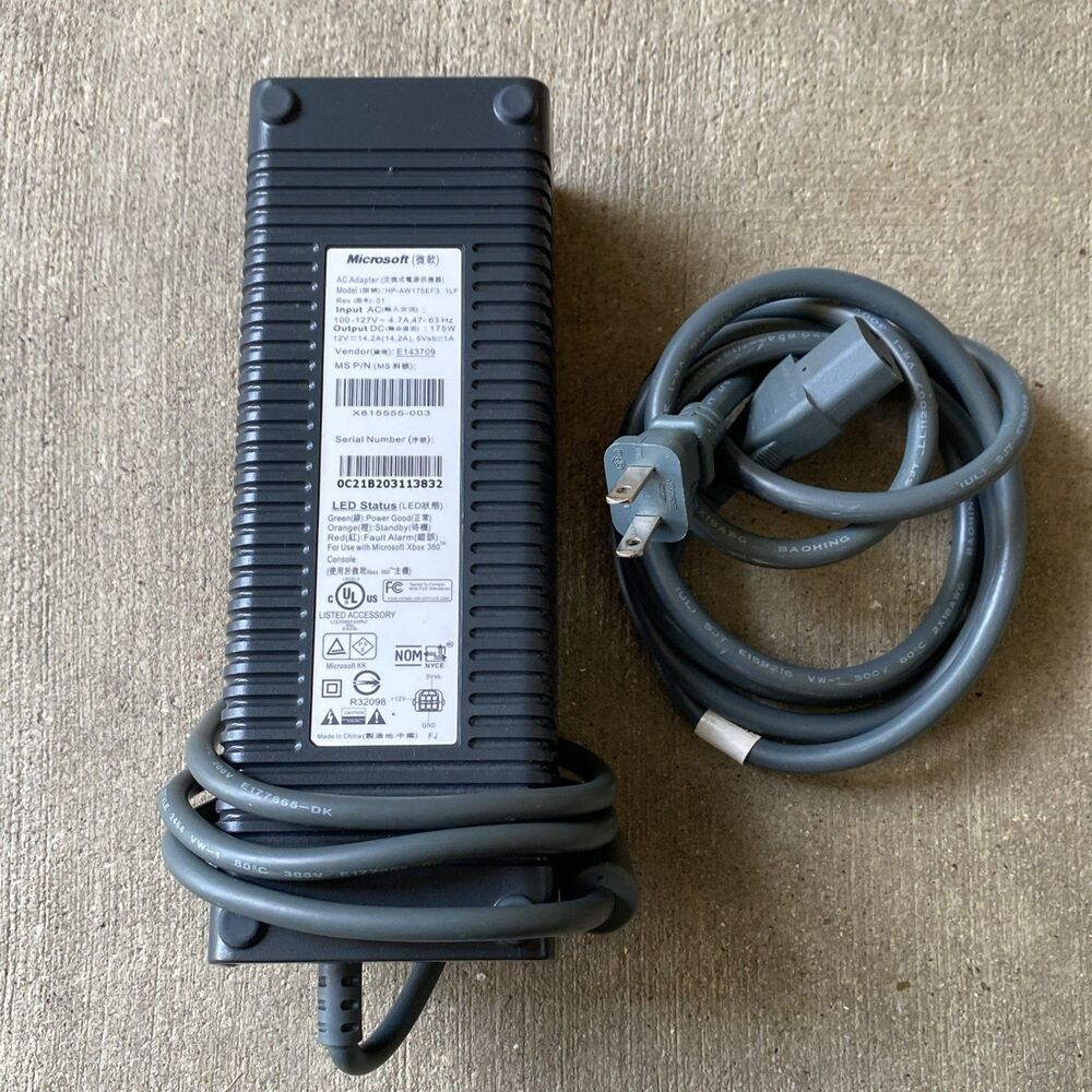 Microsoft XBOX 360 Power Supply AC Adapter HP-AW175EF3 X815555-003 OEM